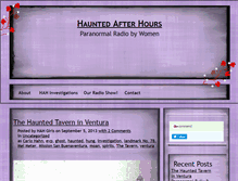 Tablet Screenshot of hauntedafterhours.com